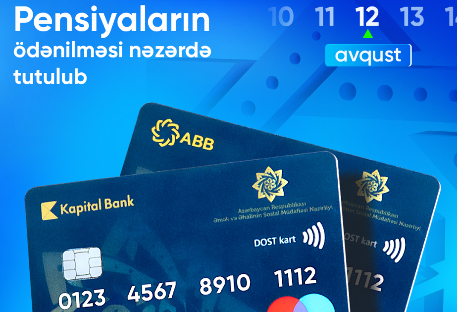 Sabah Bakı, Sumqayıt şəhərləri və Abşeron rayonu üzrə pensiyalar ödəniləcək