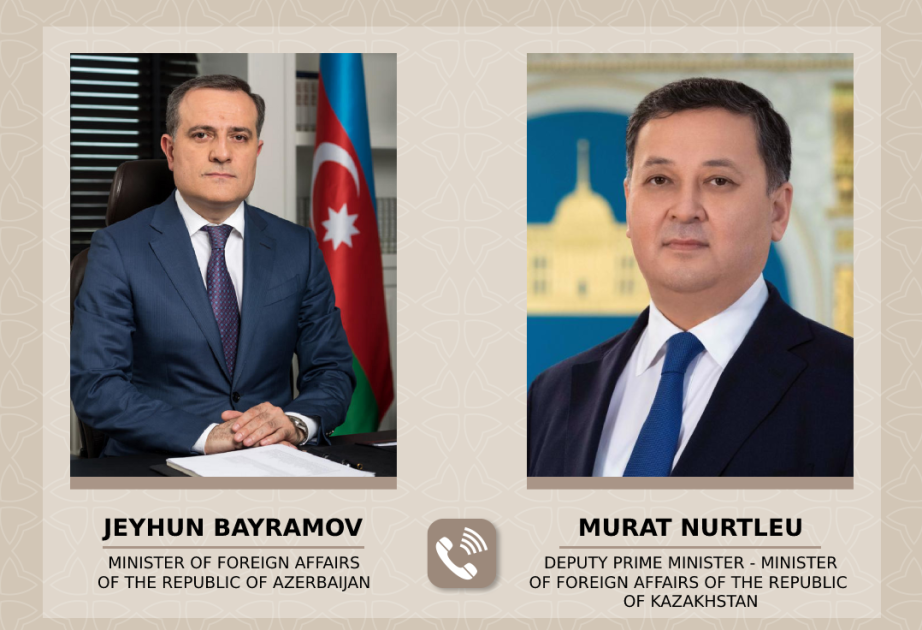 Azerbaijani, Kazakh FMs hold phone talk