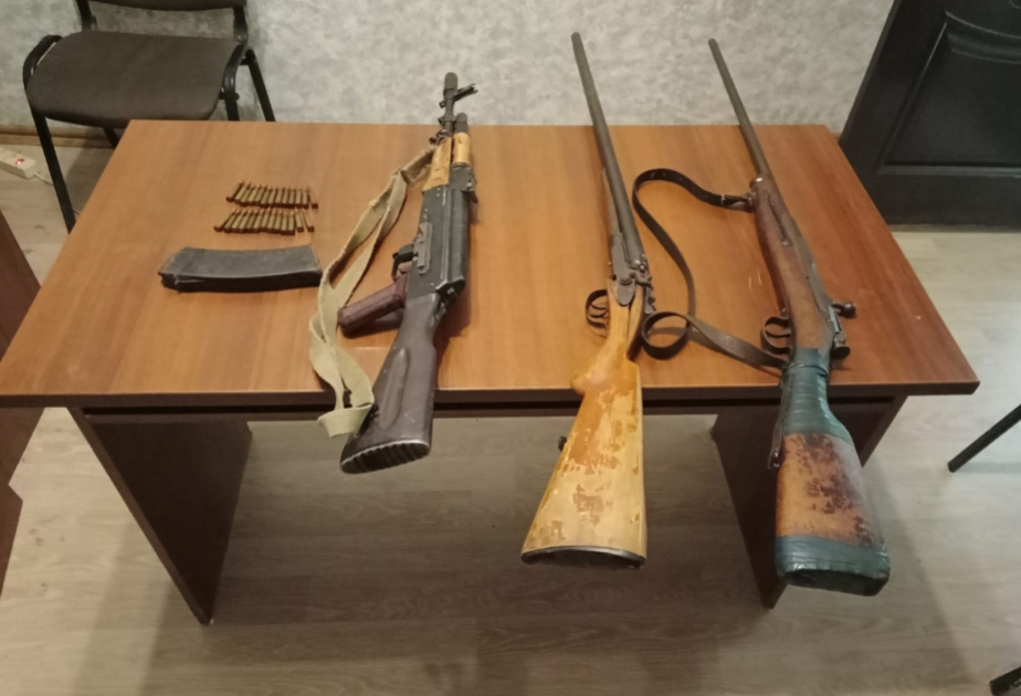 Ötən gün aşkarlanan qanunsuz silah-sursatın sayı açıqlanıb