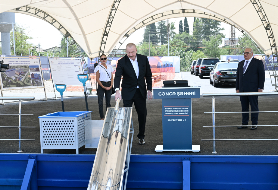 Foundation stone laid for basalt products manufacturing facility in Ganja VIDEO