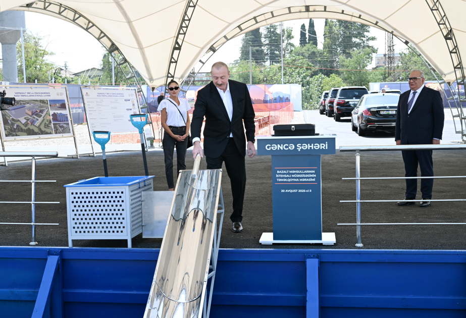 Se ha colocado la primera piedra de una planta de producción de productos de basalto en la ciudad de Ganja ACTUALIZADO