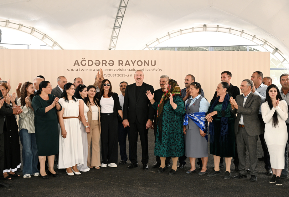President Ilham Aliyev and First Lady Mehriban Aliyeva met with residents of Vangli and Kolatag villages in Aghdara VIDEO