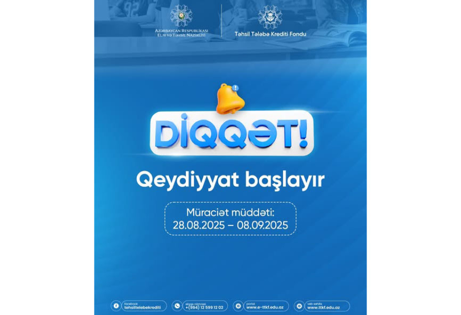 Təhsil Tələbə Krediti Fondu 2025-2026-cı tədris ili üzrə ali məktəblərə qəbul olunanlara müraciət edib