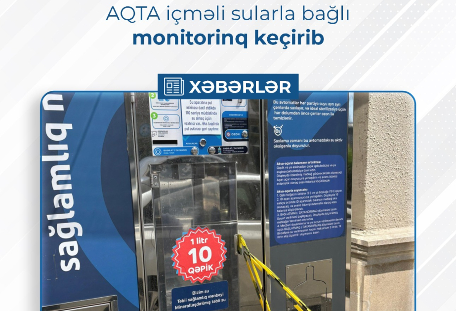 AQTA içməli sularla bağlı monitorinq keçirib