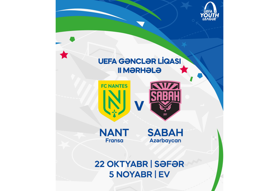 UEFA Gənclər Liqasının püşkü atılıb, “Sabah” Fransa klubu ilə qarşılaşacaq