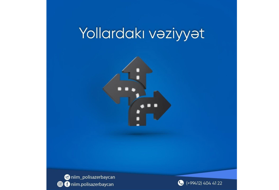 Bakıda bir sıra yollarda nəqliyyatın hərəkətində sıxlıq yaranıb