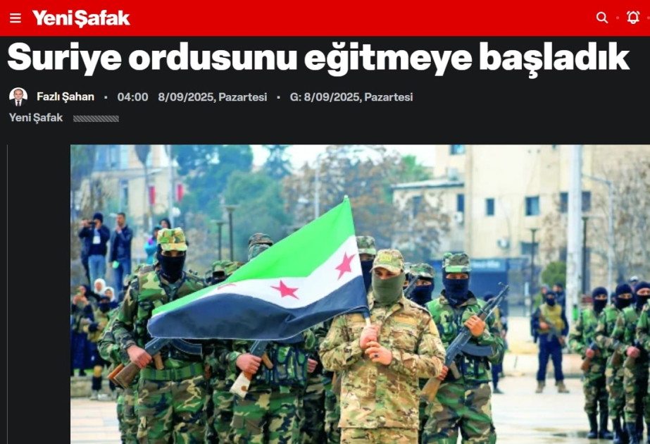 Газета Yeni Şafak: Турция приступила к обучению военных сирийской армии