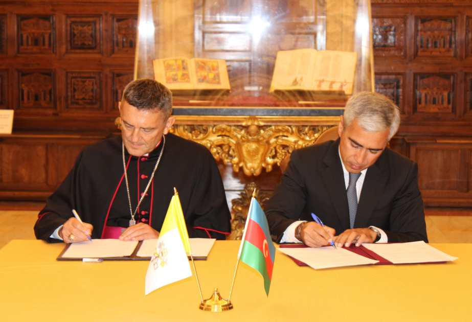 La Fondation Heydar Aliyev signe un mémorandum avec la Bibliothèque apostolique et les Archives apostoliques du Vatican