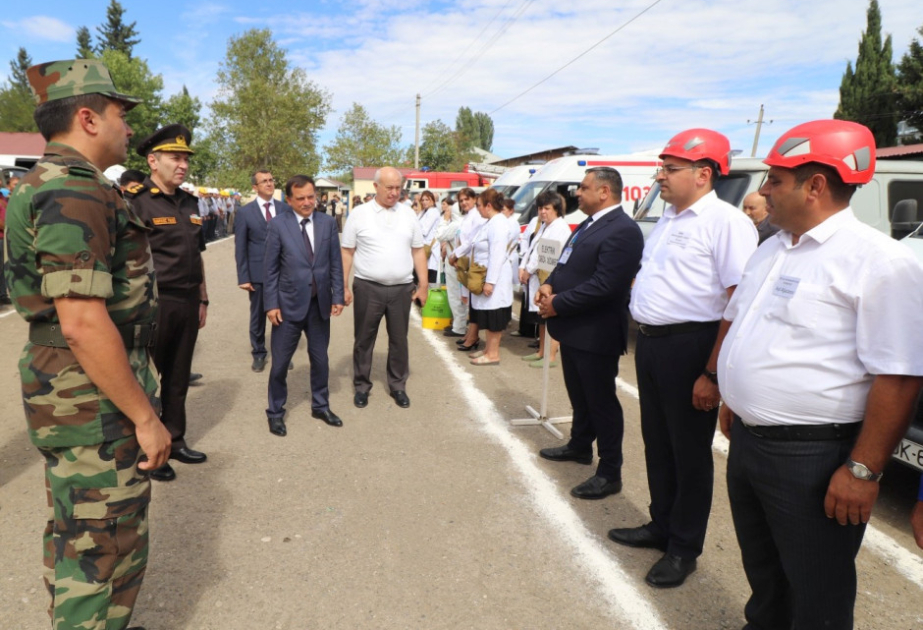 FHN-in Gəncə Regional Mərkəzi mülki müdafiə məşqi keçirib