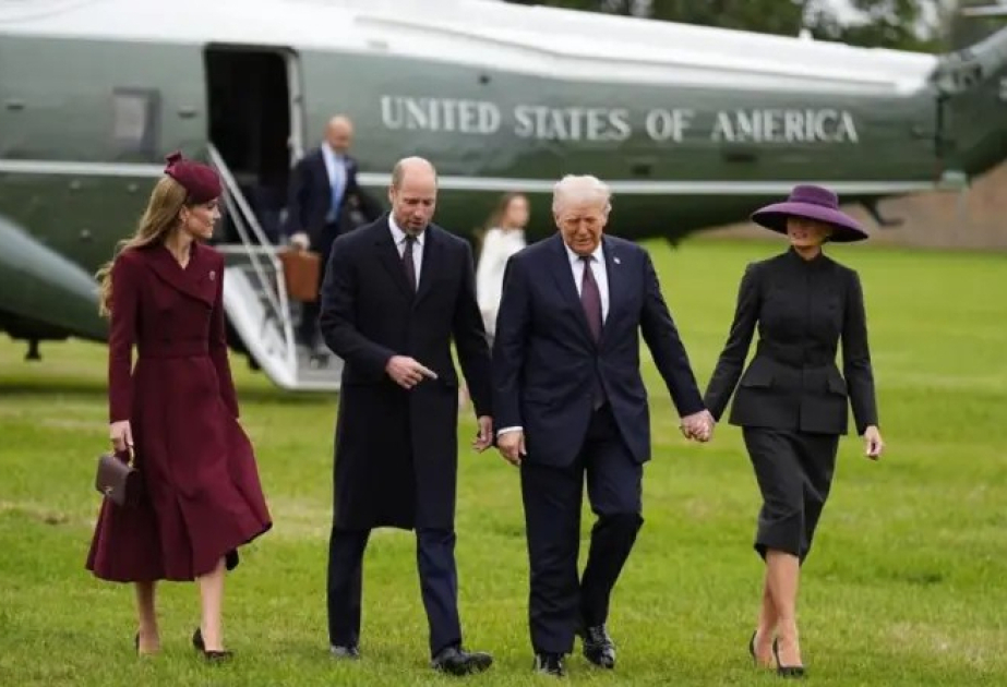 King Charles and Queen Camilla greet President Donald Trump at official state visit welcome