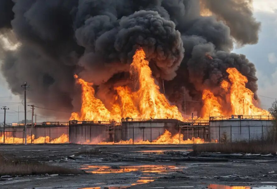 На Кубани обломки дронов вызвали пожар на нефтегазовом предприятии