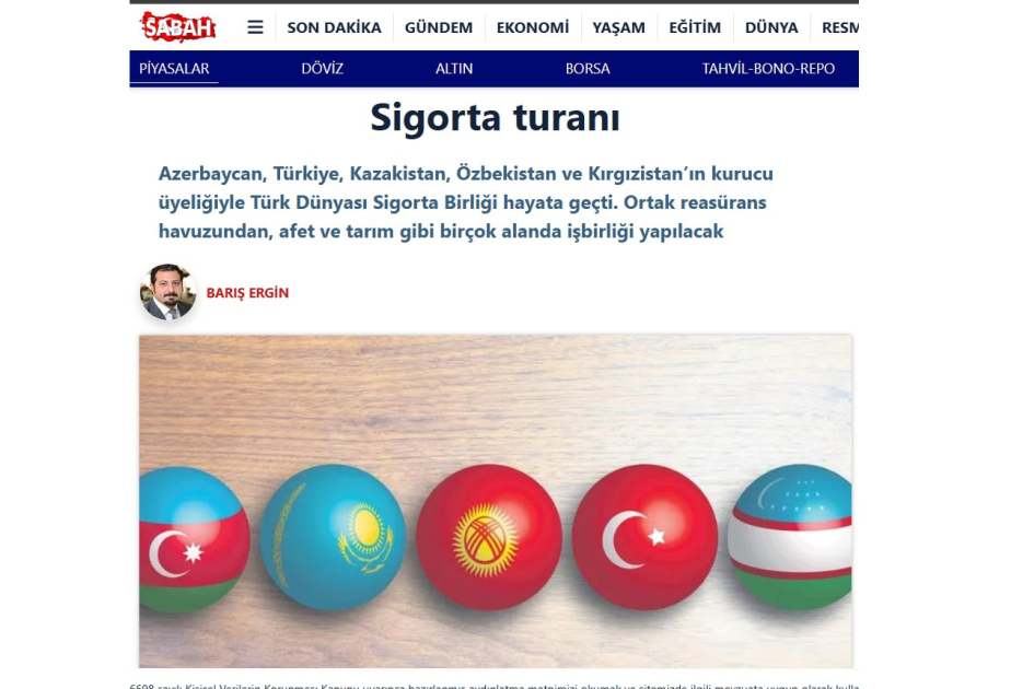 “Sabah” qəzeti: Şuşada türk ölkələrinin sığorta sahəsində əməkdaşlıq yolları müəyyən edilib