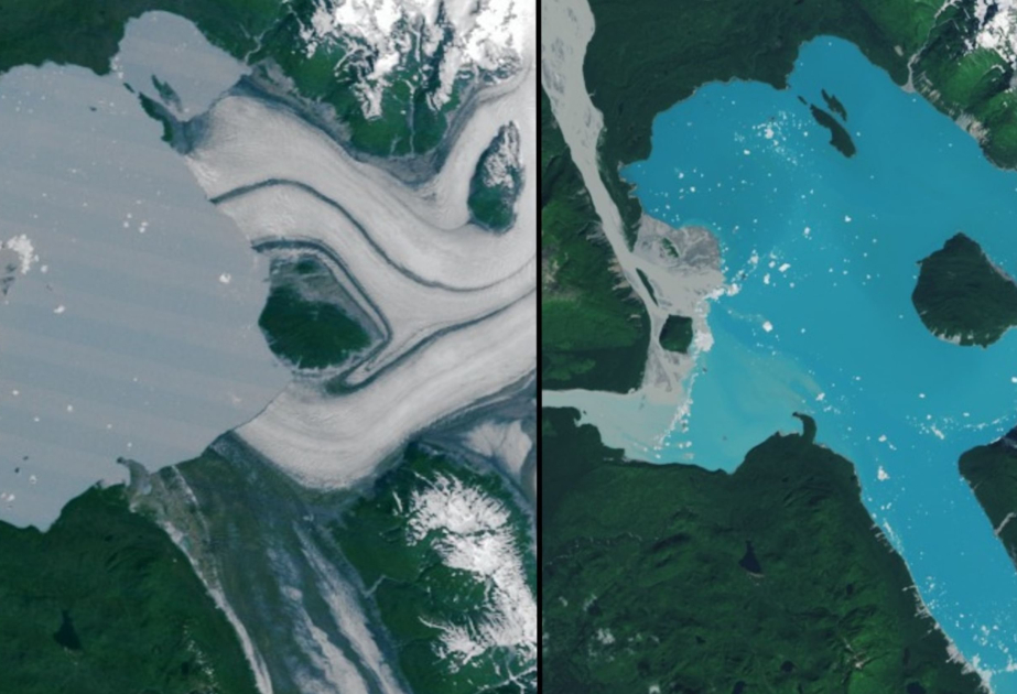 Melting glacier creates a new island in Alaska, satellite images show