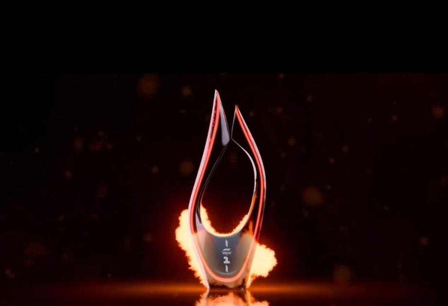 Formula 1 Azerbaijan Grand Prix 2025 Trophy dedicated to "The Land of Fire"