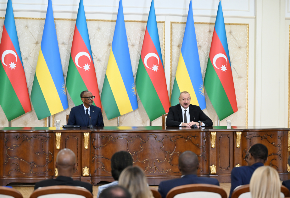 Azərbaycan ilə Ruanda arasında imzalanmış sənədlər mübadilə olunub, sonra prezidentlər mətbuata bəyanatlarla çıxış ediblər YENİLƏNİB VİDEO