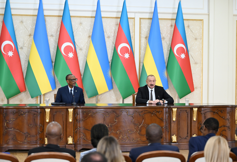 Cérémonie d’échange des documents signés entre l’Azerbaïdjan et le Rwanda, suivie de déclarations à la presse des présidents des deux pays MIS A JOUR VIDEO