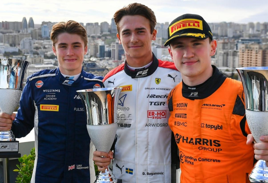 Sieger des Sprintfinales beim F 2 GP Aserbaidschan ausgezeichnet