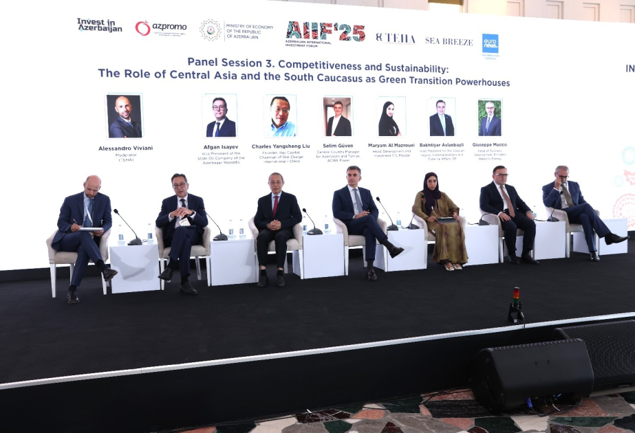 Birinci Azərbaycan Beynəlxalq İnvestisiya Forumu çərçivəsində “Əlaqələrin gücləndirilməsi: Enerji sektorunda regional imkanlar” mövzusunda panel sessiyası keçirilib