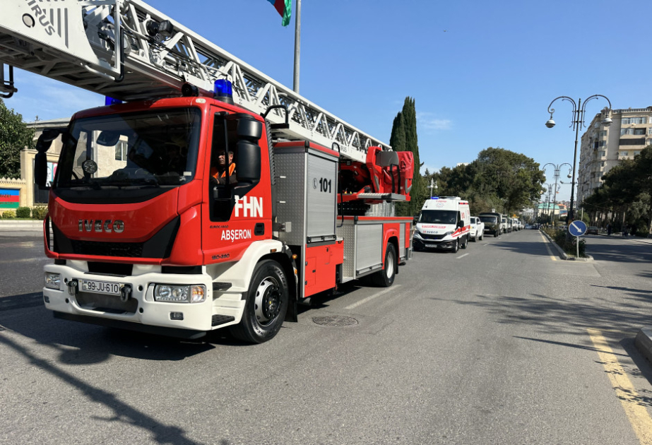 FHN-in Sumqayıt Regional Mərkəzi nümunəvi mülki müdafiə məşqi keçirib VİDEO