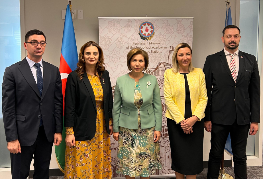 Azerbaijani committee chairwoman meets with Serbian minister at UN