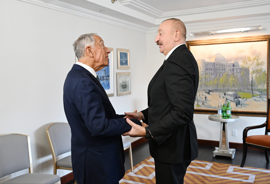 El Presidente de Azerbaiyán se reúne con el Presidente de Portugal en Nueva York