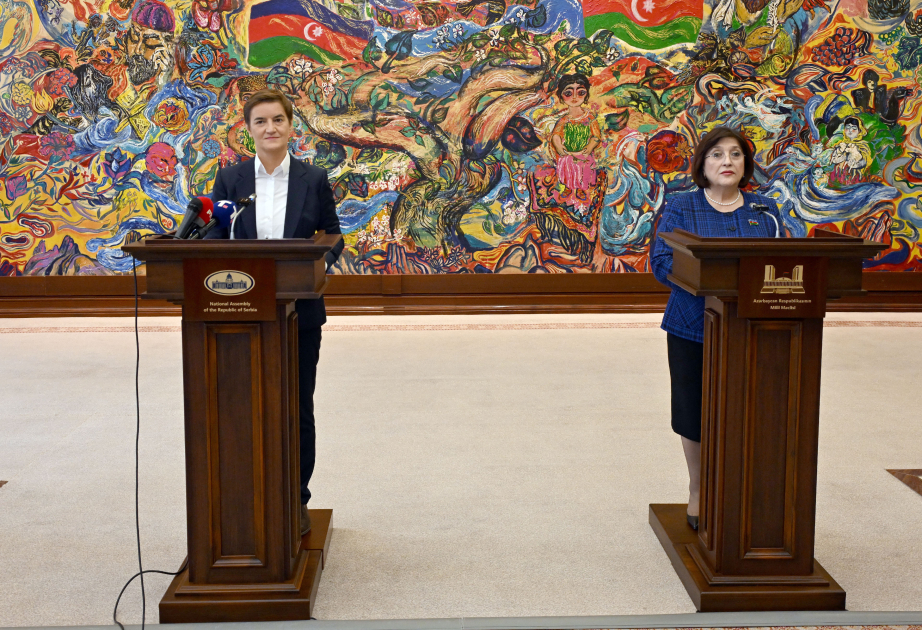 Las Presidentas de los Parlamentos de Azerbaiyán y Serbia hacen una declaración conjunta a la prensa