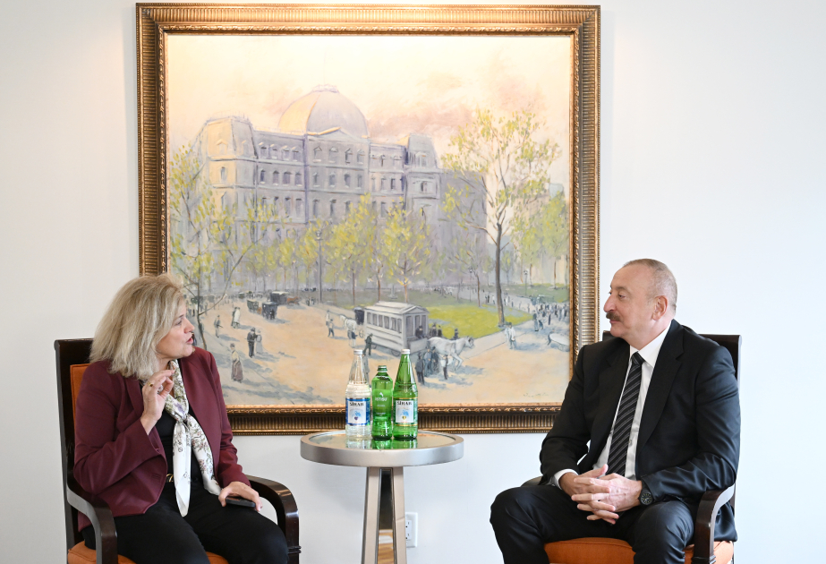 Entretien du président azerbaïdjanais avec la PDG de Franklin Templeton à New York VIDEO