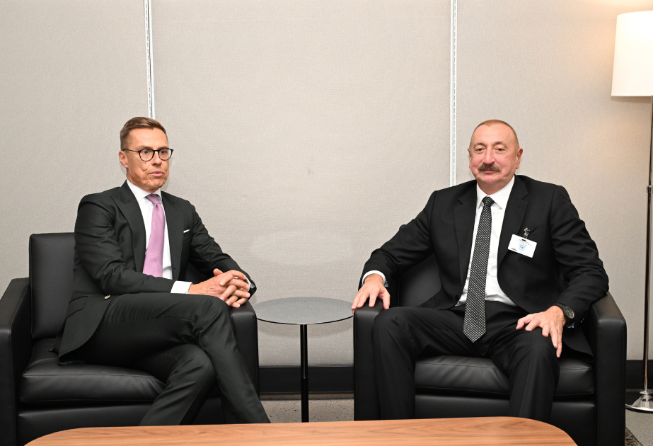 阿塞拜疆总统伊利哈姆·阿利耶夫在纽约联合国总部会见芬兰总统