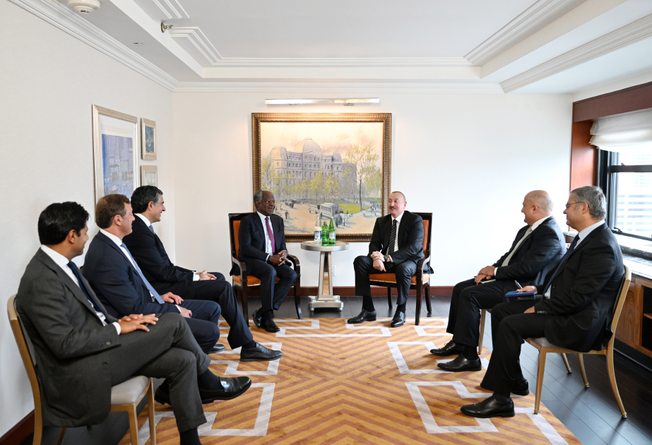 总统伊利哈姆·阿利耶夫在纽约会见全球基础设施合作伙伴创始人、董事长兼首席执行官