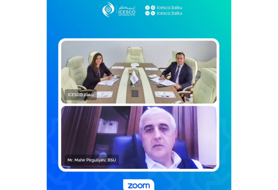 BDU və ICESCO-nun Bakı regional ofisinin əməkdaşları arasında onlayn görüş olub