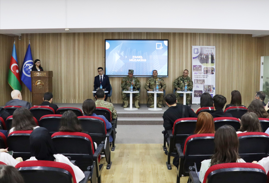 Azərbaycan Universitetində Vətən müharibəsi iştirakçıları ilə tələbələrin görüşü təşkil olunub