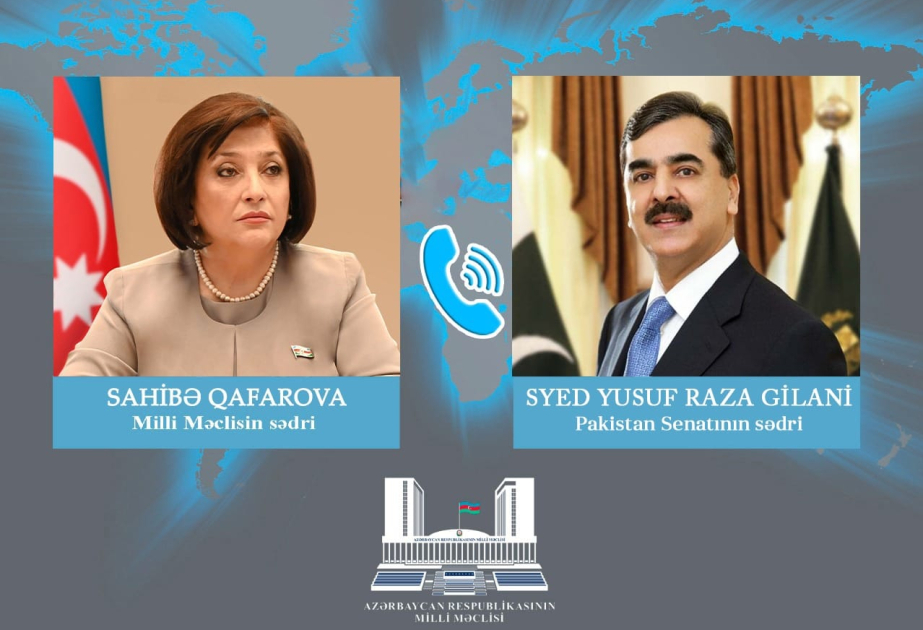 Se mantuvo conversación telefónica entre la Presidenta de Milli Majlis y el Presidente del Senado de Pakistán