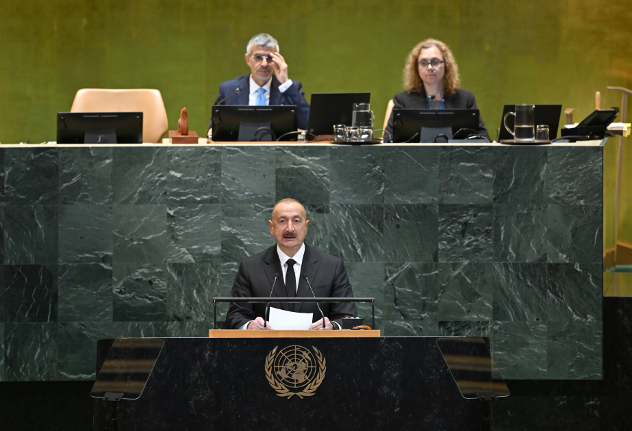 El Presidente Ilham Aliyev habla desde la tribuna de la ONU sobre el largo camino de Azerbaiyán hacia la victoria y la paz
