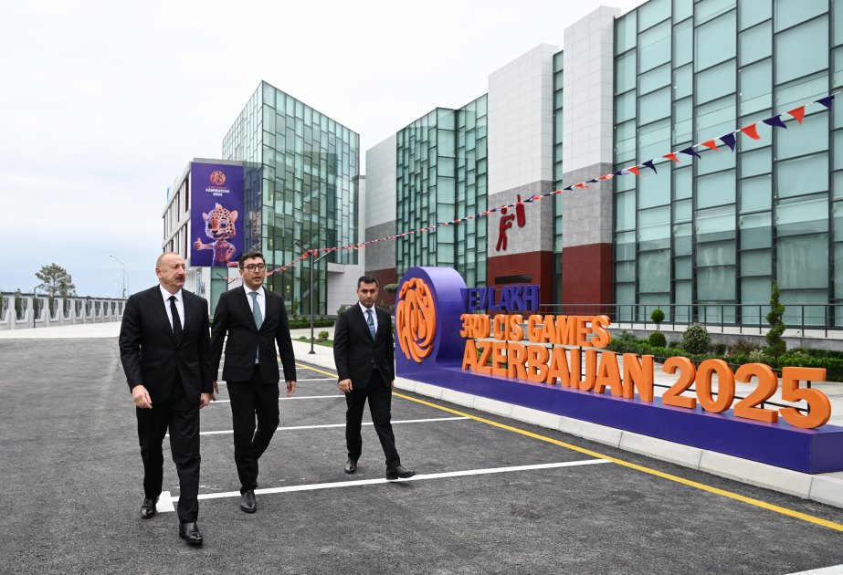 Prezident İlham Əliyev Yevlax Olimpiya İdman Kompleksinin açılışında iştirak edib VİDEO