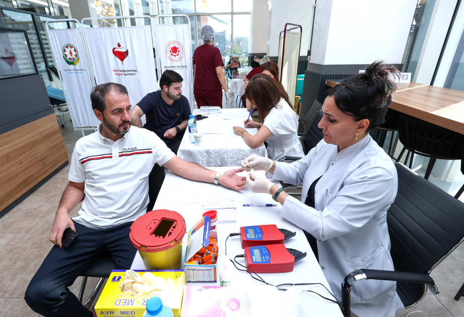 “Bir damla qan, min ümidə can” devizi ilə qanvermə aksiyası təşkil olunub