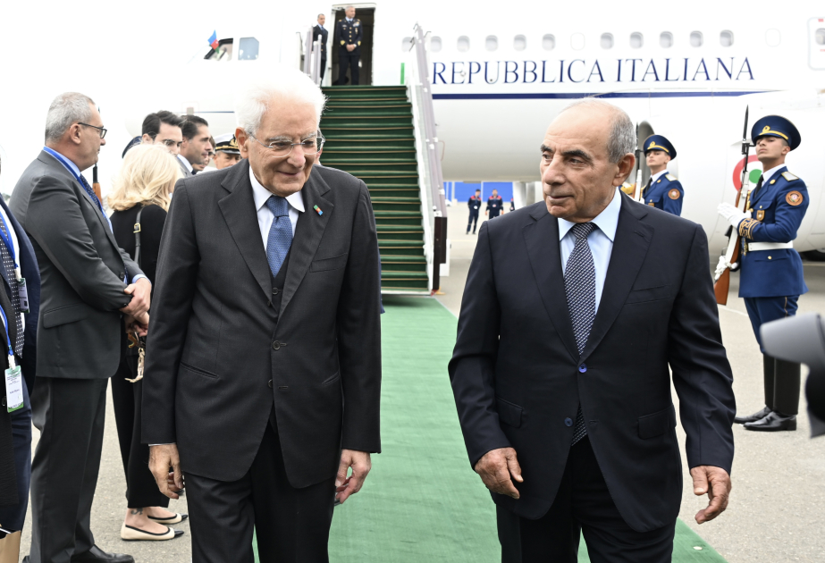 İtaliya Prezidenti Sercio Mattarella Azərbaycana rəsmi səfərə gəlib