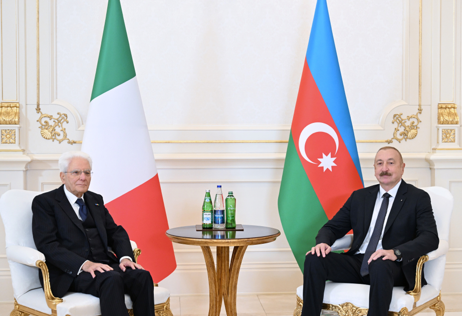 El Presidente de Azerbaiyán mantuvo una reunión a solas con su par de Italia