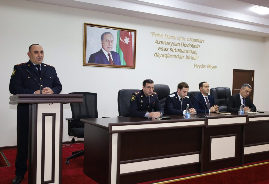 İsmayıllıda polis və təhsil rəhbərlərinin iştirakı ilə təhlükəsiz mühitin qorunması müzakirə olunub