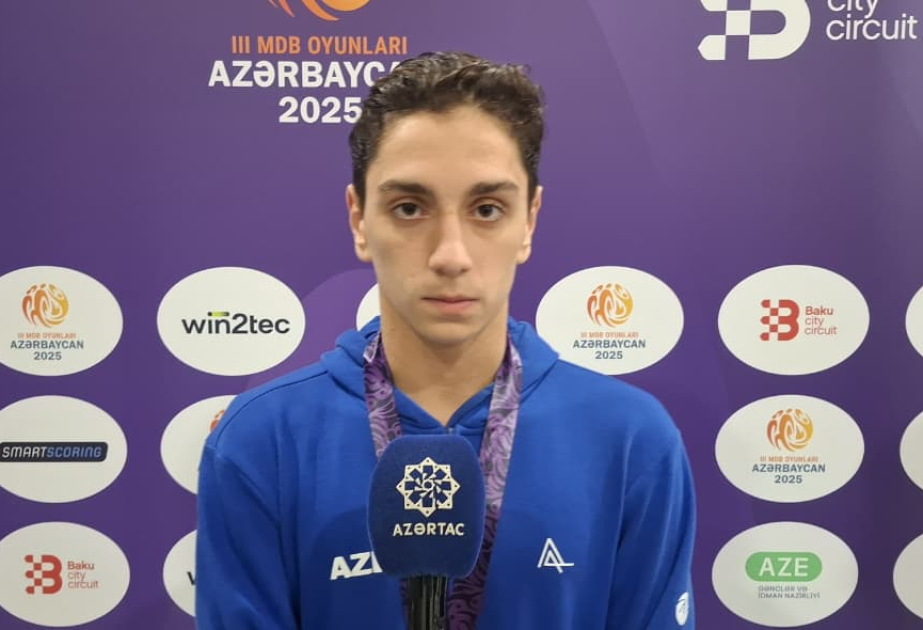 Qızıl medal qazanan Azərbaycan üzgüçüsü: Fəxr edirəm ki, Azərbaycan Bayrağını ən yüksəyə qaldırdım VİDEO