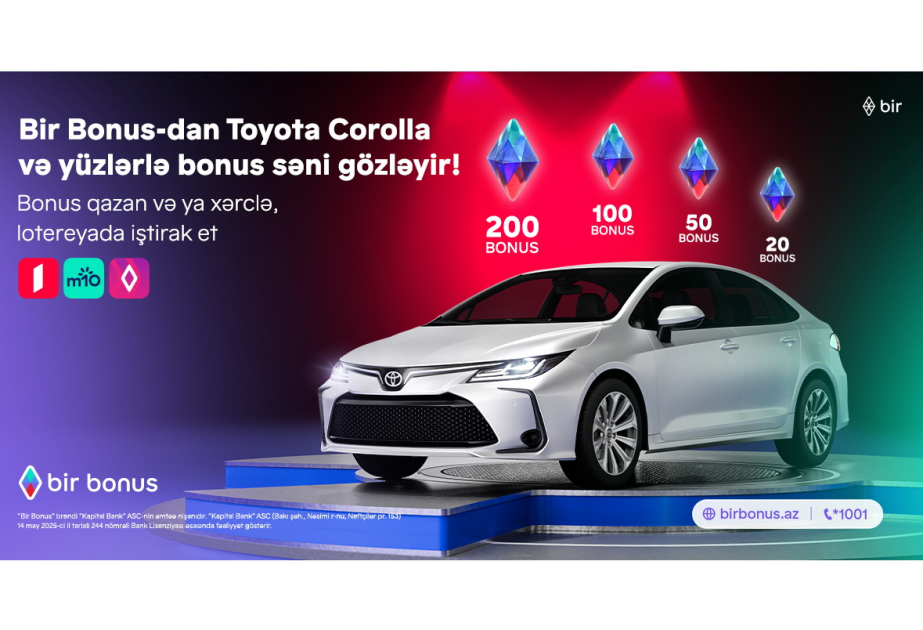 ®  Win a Toyota Corolla and hundreds of bonuses with Bir Bonus