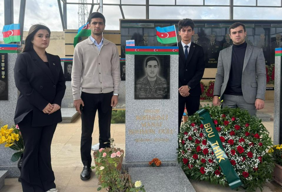BDU-nun şəhid məzunlarının məzarları ziyarət olunub