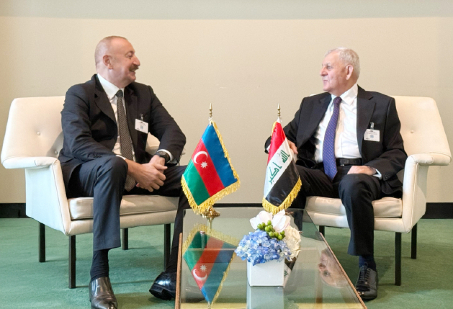 Presidente de Azerbaiyán valora altamente el intercambio de opiniones con su homólogo iraquí en Nueva York