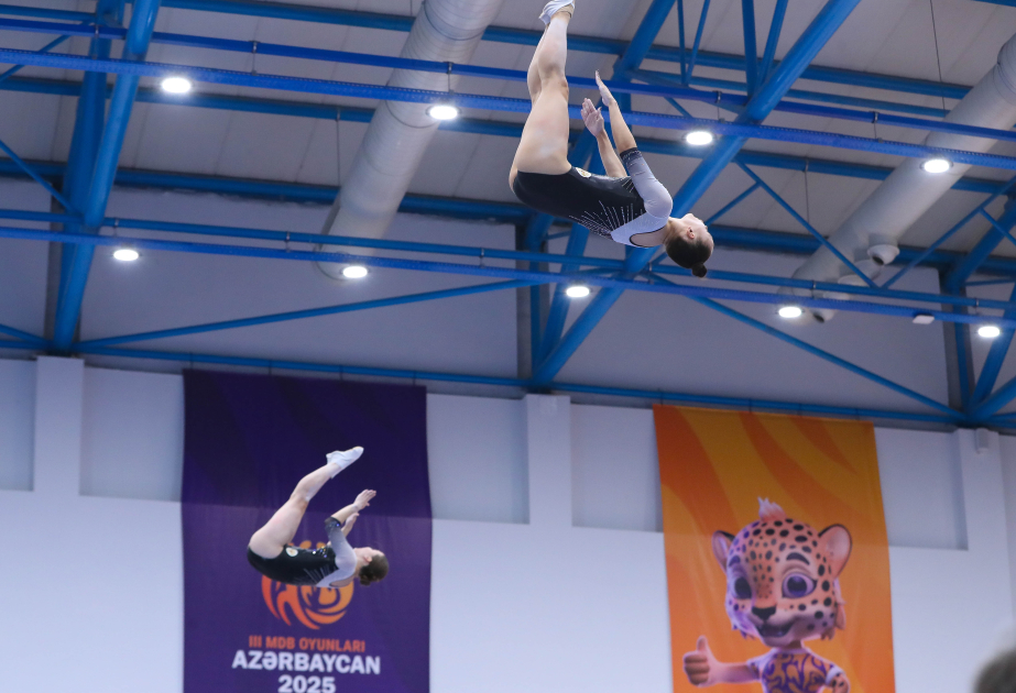MDB Oyunları: Azərbaycan gimnastları sinxron proqramda üçüncü olublar
