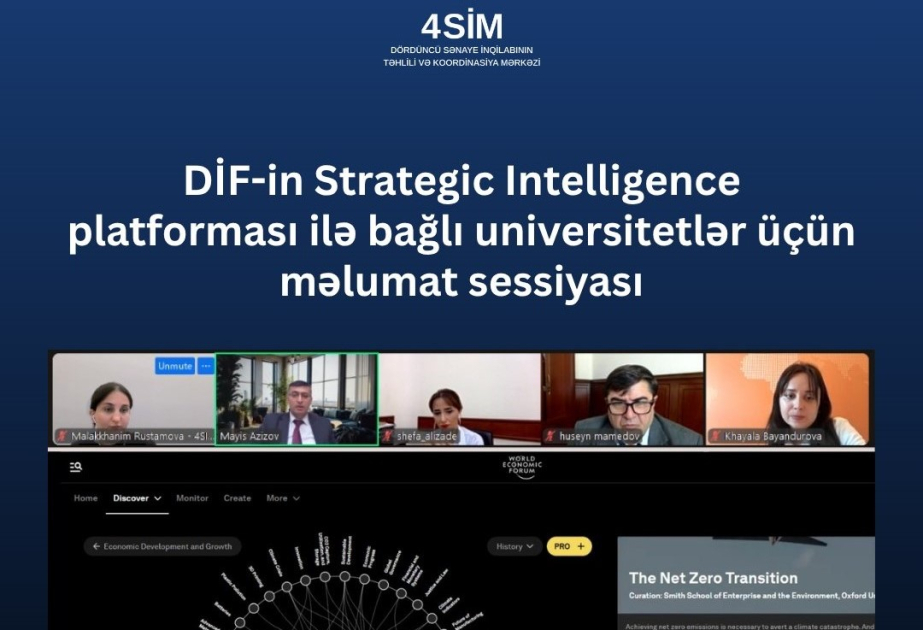 BMU-nun təcrübəsi “Strategic Intelligence” platformasında təqdim olunub