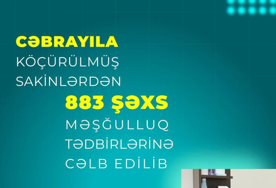 Cəbrayılda 880-dən çox şəxs məşğulluq tədbirlərinə cəlb edilib