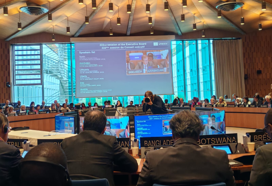 UNESCO-nun İcraiyyə Şurasının 222-ci sessiyasında Azərbaycanın bəyanatı səsləndirilib VİDEO