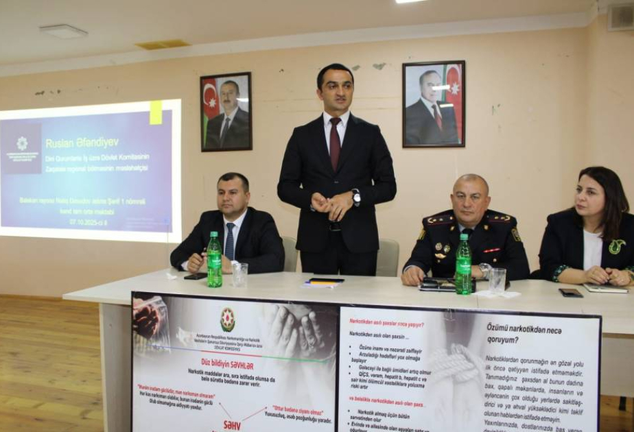 Balakəndə narkotik vasitələrlə bağlı maarifləndirici tədbir keçirilib