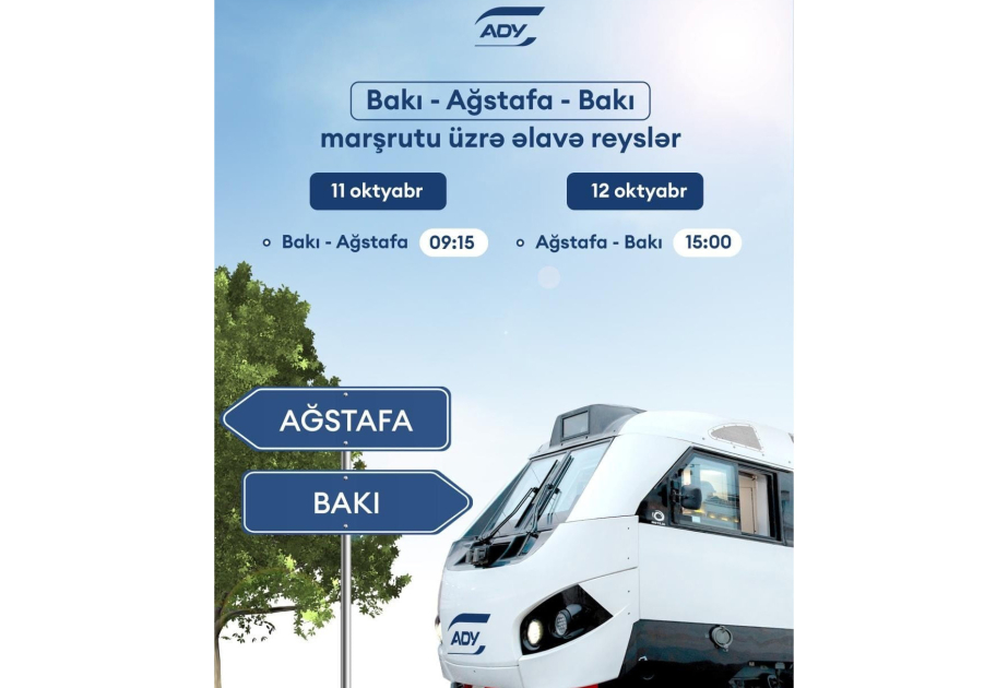 Ağstafa-Bakı istiqamətində əlavə qatar reysləri təyin edilib