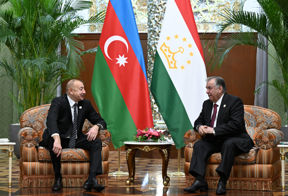 President of Azerbaijan Ilham Aliyev had one-on-one meeting with President of Tajikistan Emomali Rahmon in Dushanbe VIDEO