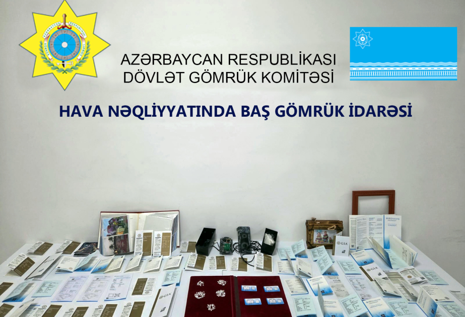 Brilyant qaşların qanunsuz yolla gömrük sərhədindən keçirilməsinin qarşısı alınıb